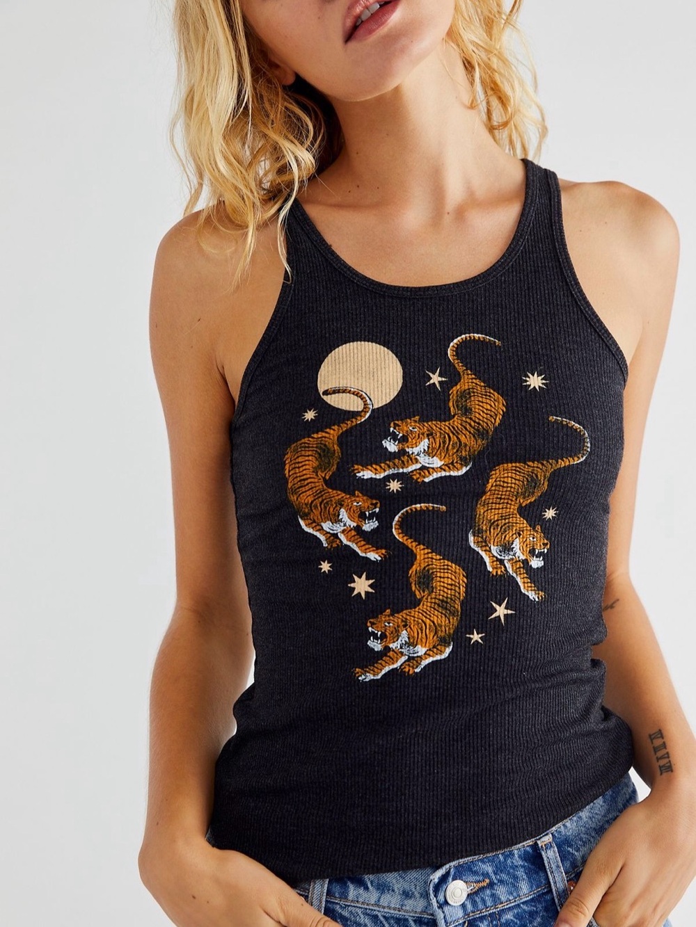 Free People x Vintage Souls Tiger Moon Tank